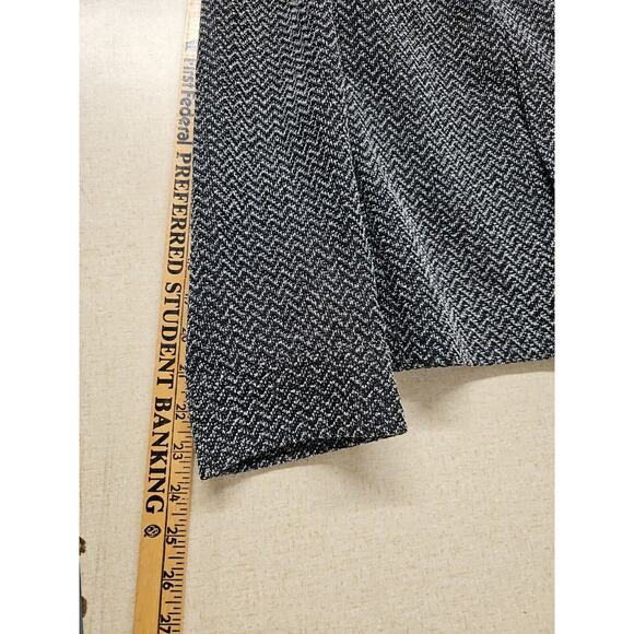 Southern Lady Jacket Womens Size 12 Tweed Full Zip Carpet Black Grey Chevron - Picture 7 of 9